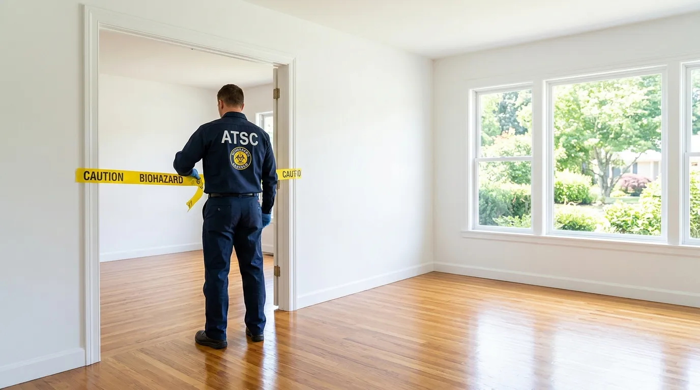 Certified biohazard cleanup crew performing Decomposition Cleanup in Silver Spring